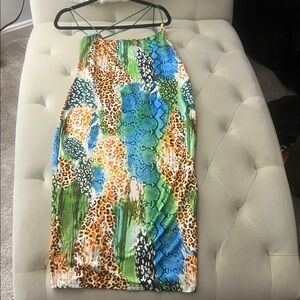 SHEIN Multicolor Strapless Dress